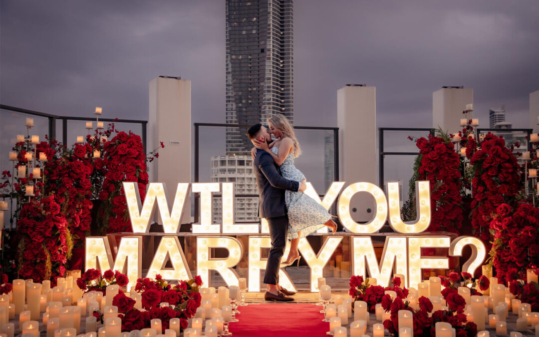 Lloyd & Chloe’s Romantic Gold Coast Rooftop Proposal